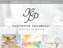 Tablet Screenshot of kurfuersten-parfuemerie.de